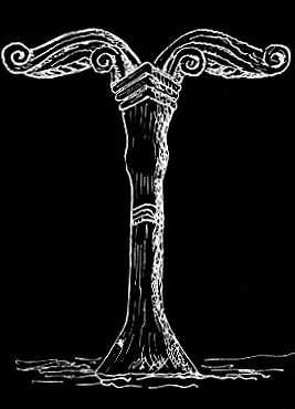 Sloup světa Irminsul. Germánský symbol. Yggdrasil strom světa. PAGANIA.CZ - pohanský obchod